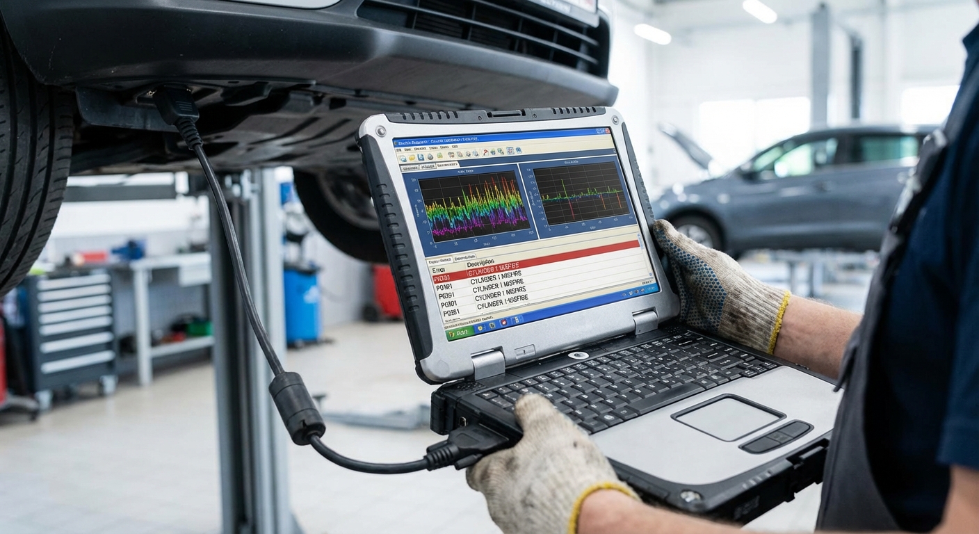 Mehaničar radi dijagnostiku